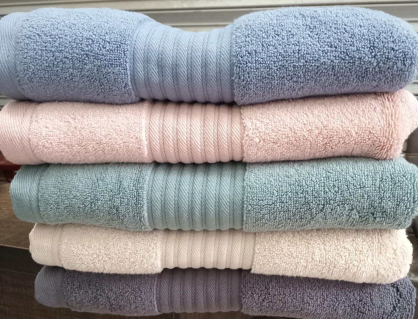 Teal cotton terry towels for hotels, spas and hospitality businesses
